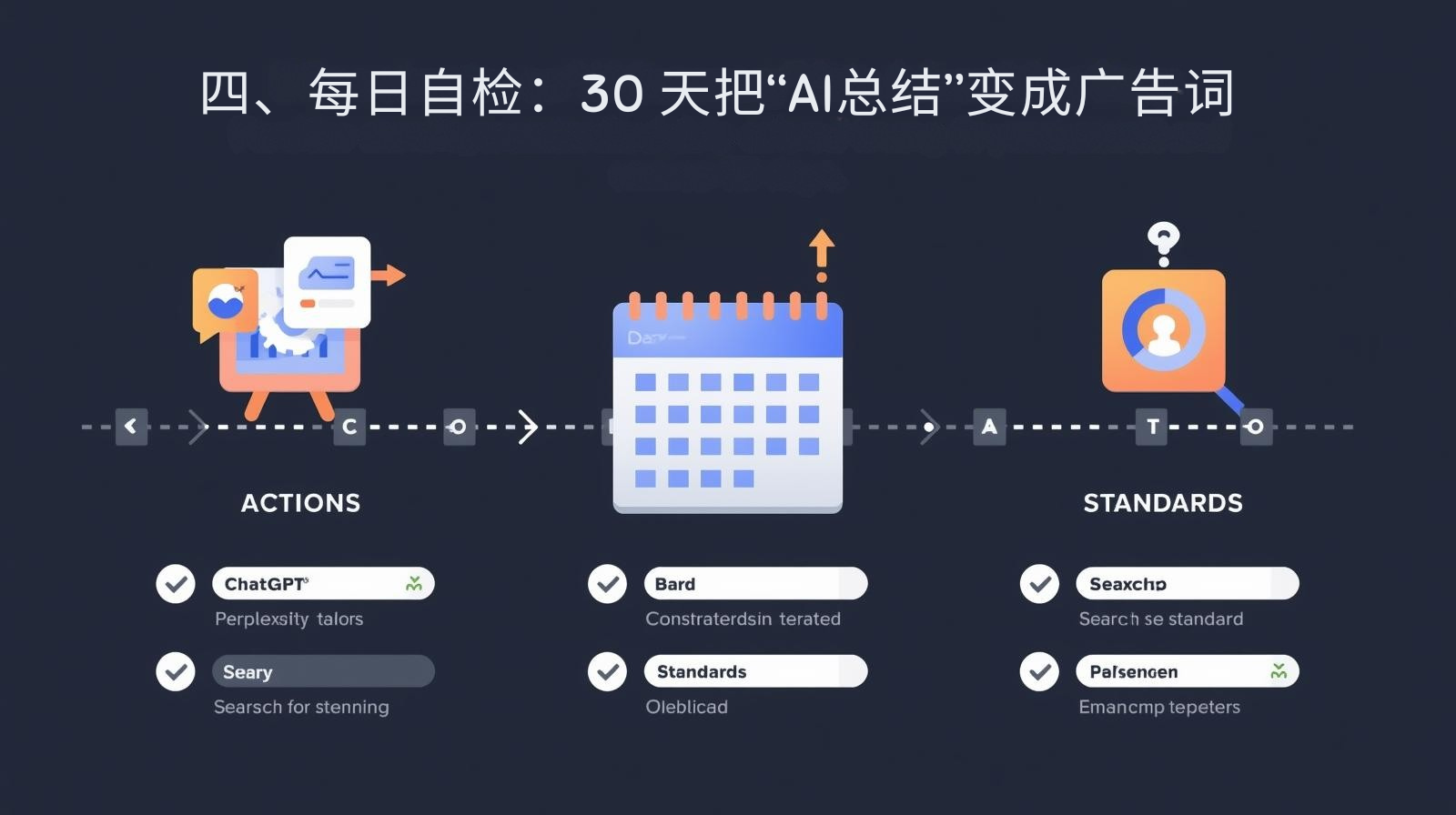 四、每日自检：30 天把“AI总结”变成广告词