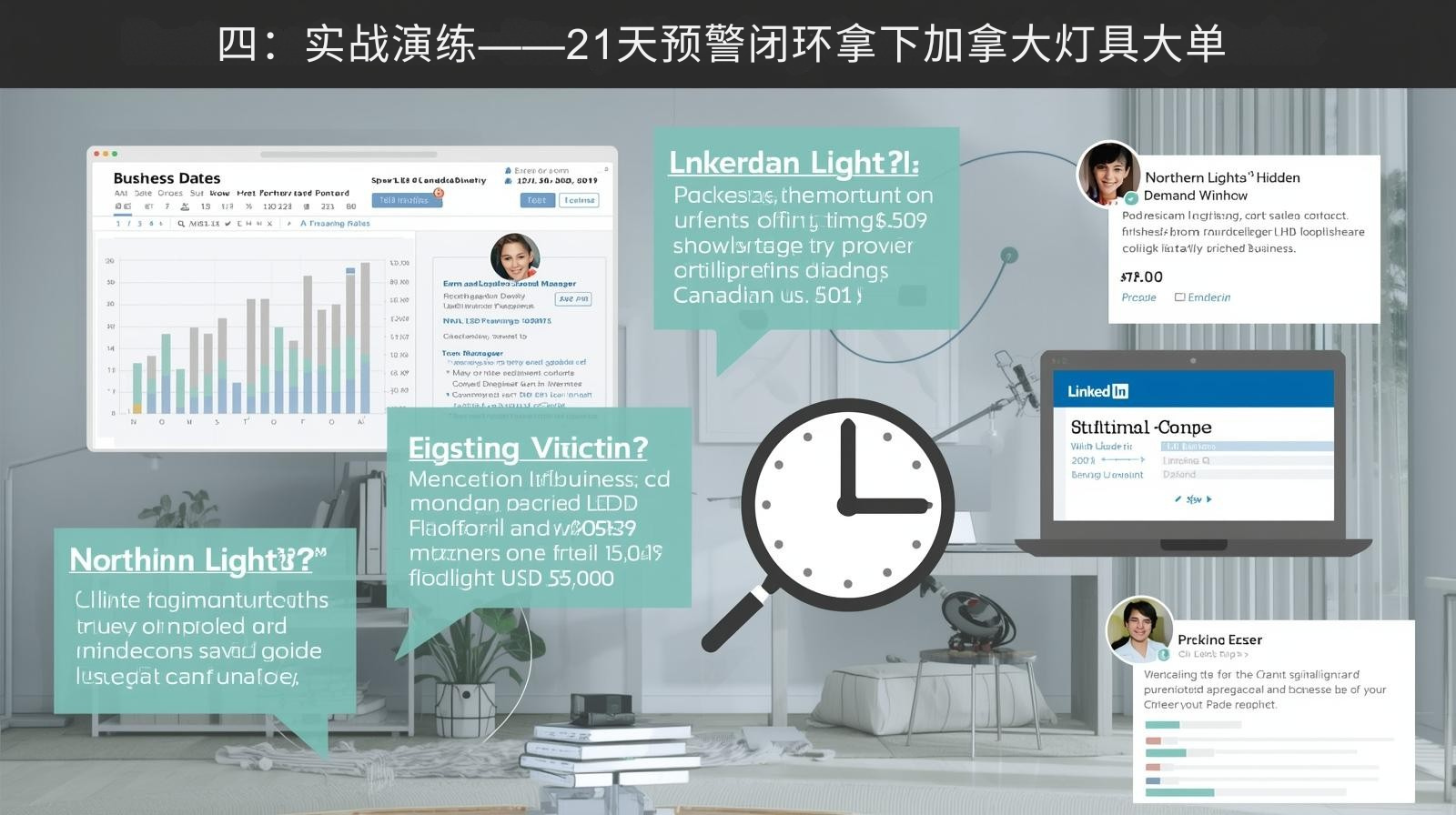 四：实战演练——21天预警闭环拿下加拿大灯具大单
