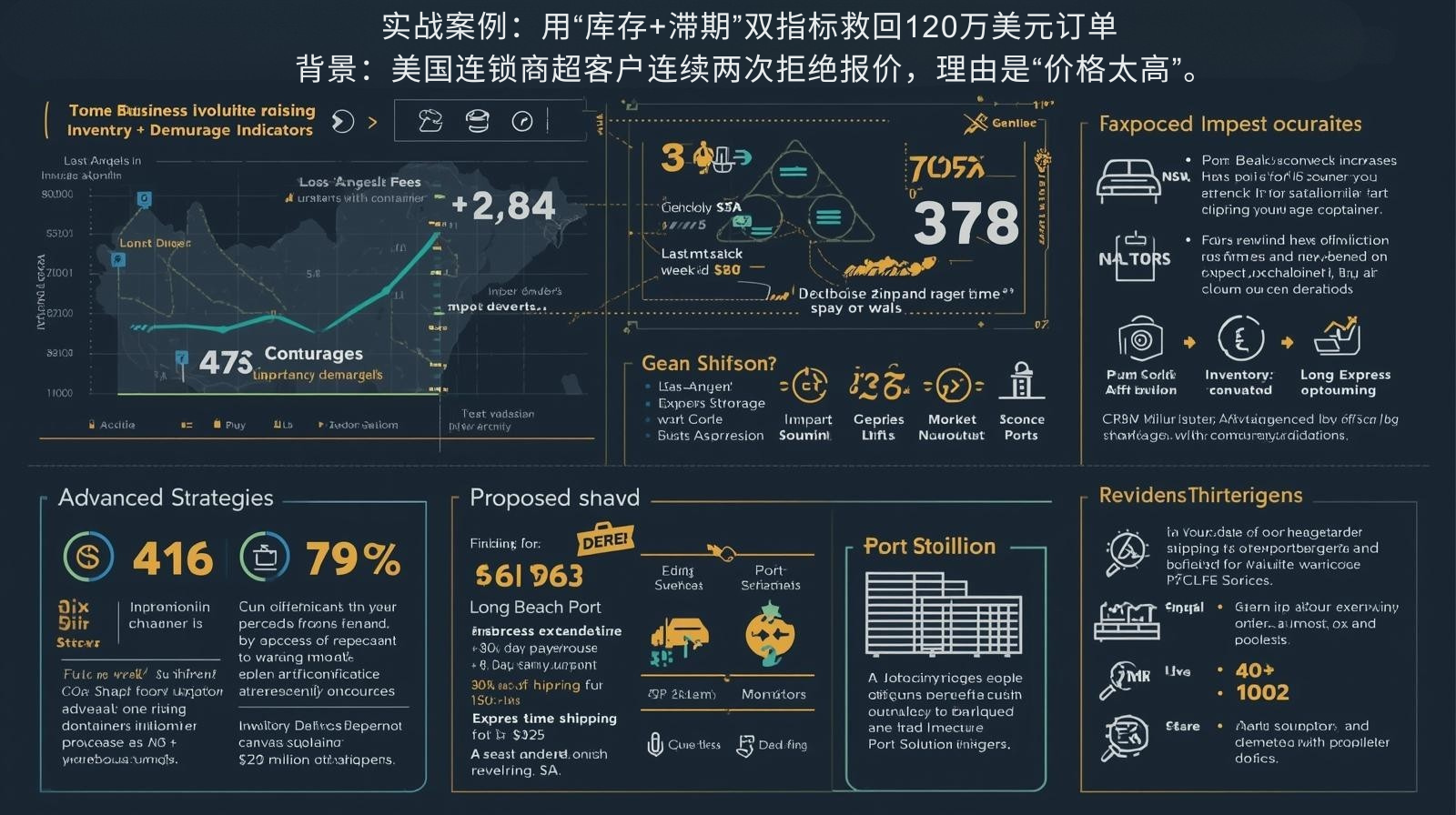 实战案例：用“库存+滞期”双指标救回120万美元订单 背景：美国连锁商超客户连续两次拒绝报价，理由是“价格太高”。 数据发现