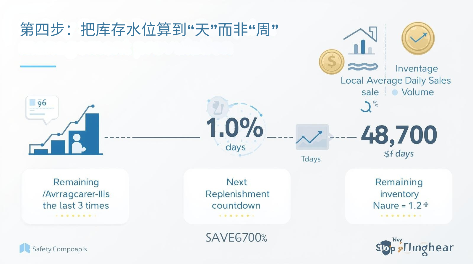 第四步：把库存水位算到“天”而非“周”