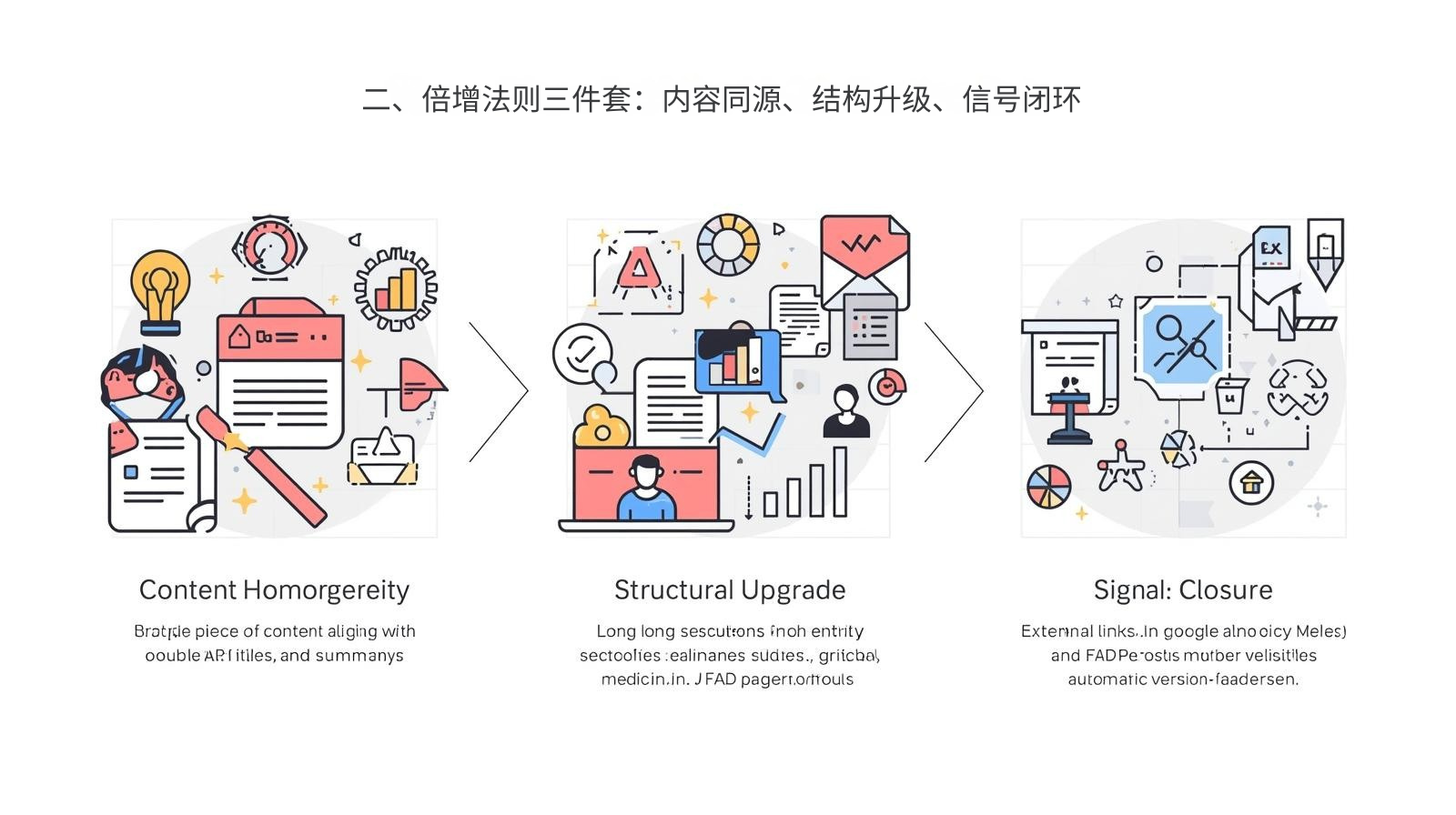 二、倍增法则三件套：内容同源、结构升级、信号闭环