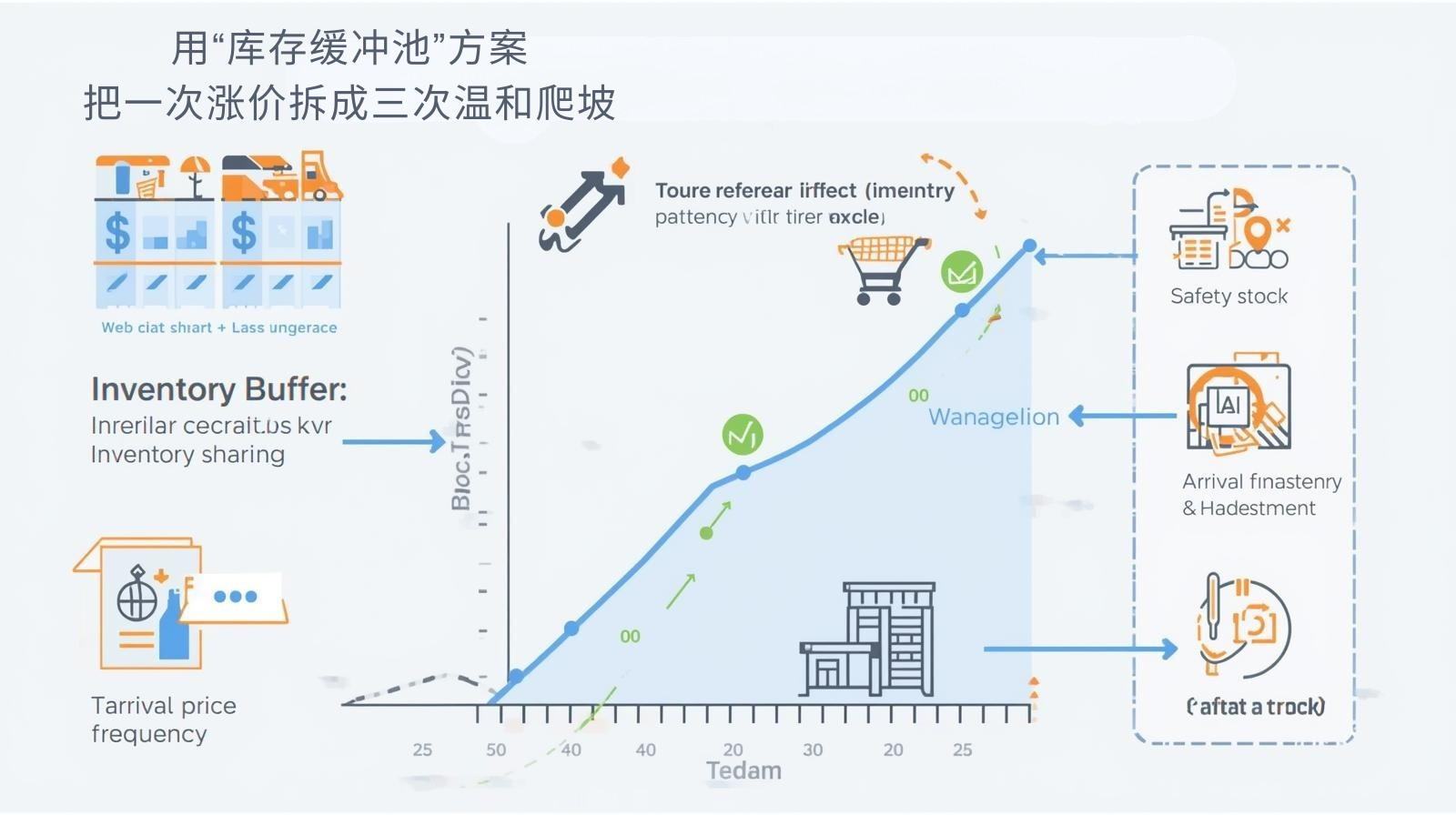 用“库存缓冲池”方案，把一次涨价拆成三次温和爬坡