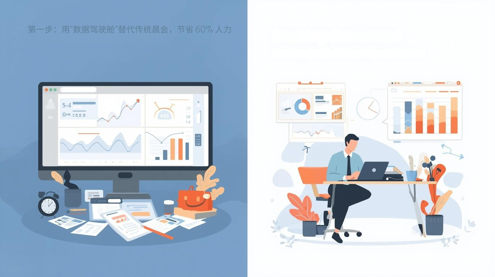 第一步：用“数据驾驶舱”替代传统晨会，节省 60% 人力