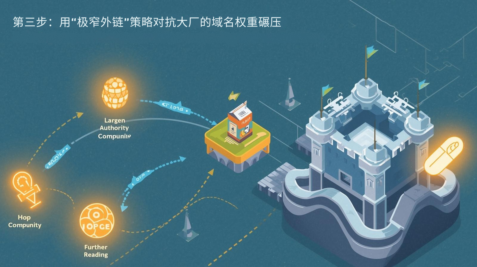 第三步：用“极窄外链”策略对抗大厂的域名权重碾压