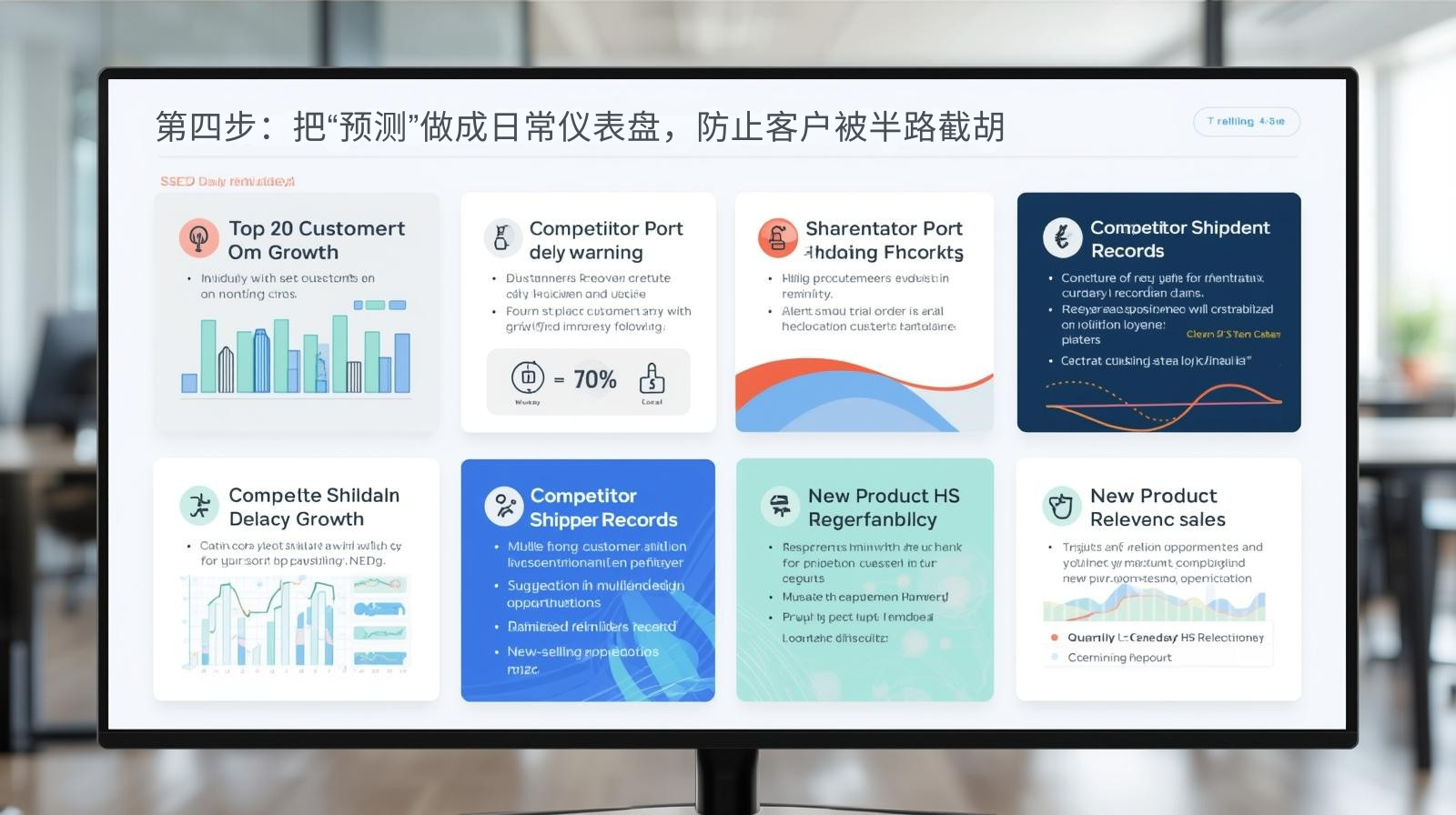 第四步：把“预测”做成日常仪表盘，防止客户被半路截胡