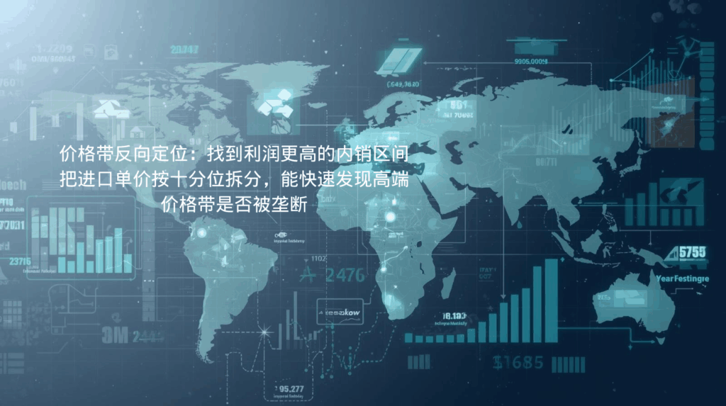 海关数据价格带反向定位：找到利润更高的内销区间 把进口单价按十分位拆分，能快速发现高端价格带是否被垄断