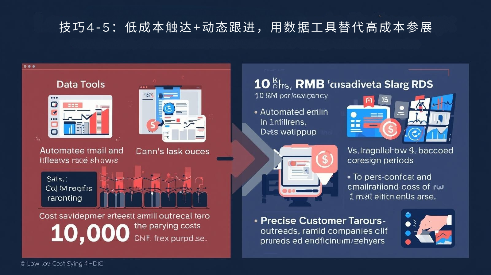 技巧4-5：低成本触达+动态跟进，用数据工具替代高成本参展