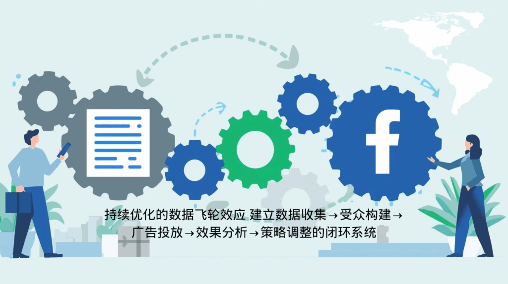 持续优化的数据飞轮效应 建立数据收集→受众构建→广告投放→效果分析→策略调整的闭环系统