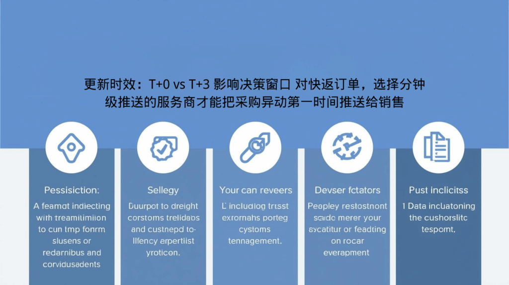 海关数据更新时效：T+0 vs T+3 影响决策窗口 对快返订单，选择分钟级推送的服务商才能把采购异动第一时间推送给销售