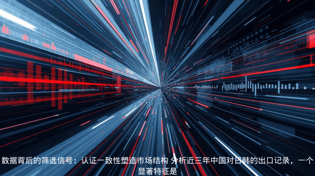 海关数据背后的筛选信号：认证一致性塑造市场结构 分析近三年中国对日韩的出口记录，一个显著特征是