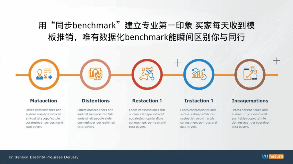 用“同步benchmark”建立专业第一印象 买家每天收到模板推销,唯有数据化benchmark能瞬间区别你与同行