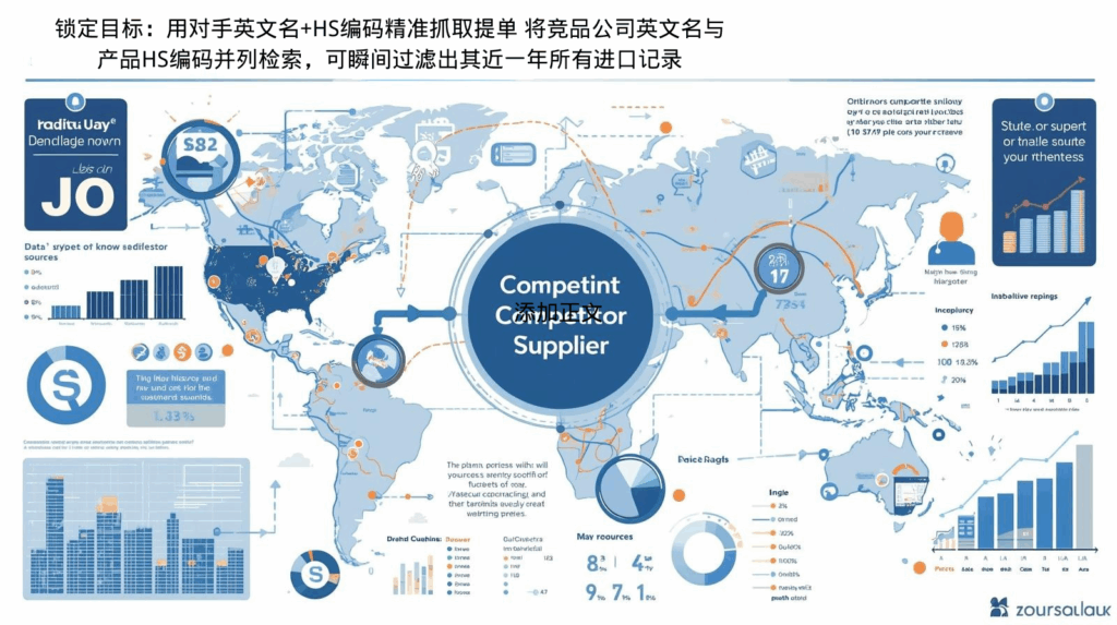 海关数据锁定目标:用对手英文名+HS编码精准抓取提单 将竞品公司英文名与产品HS编码并列检索,可瞬间过滤出其近一年所有进口记录