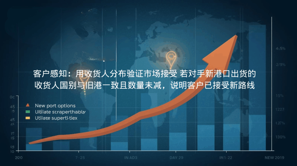 客户感知：海关数据用收货人分布验证市场接受 若对手新港口出货的收货人国别与旧港一致且数量未减，说明客户已接受新路线