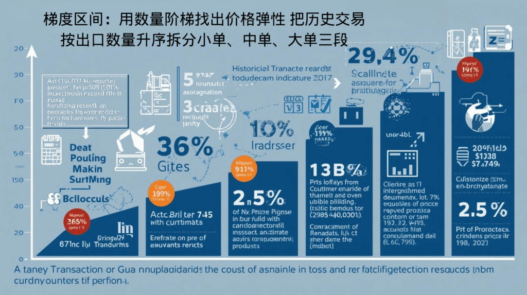 海关数据梯度区间：用数量阶梯找出价格弹性 把历史交易按出口数量升序拆分小单、中单、大单三段