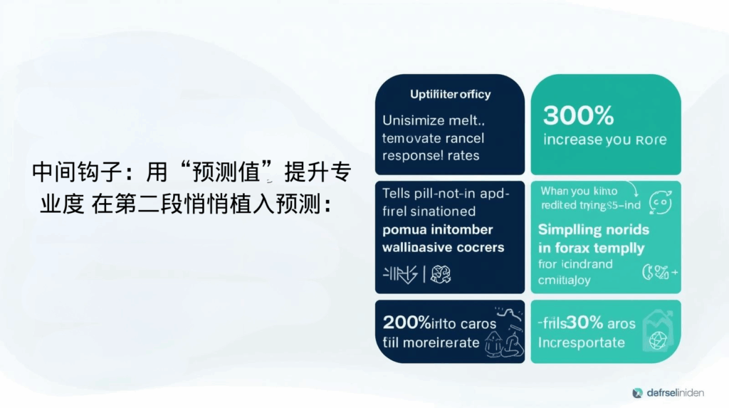中间钩子：用“预测值”提升专业度 在第二段悄悄植入预测：