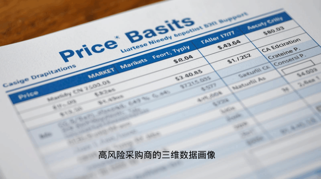 高风险采购商的三维数据画像