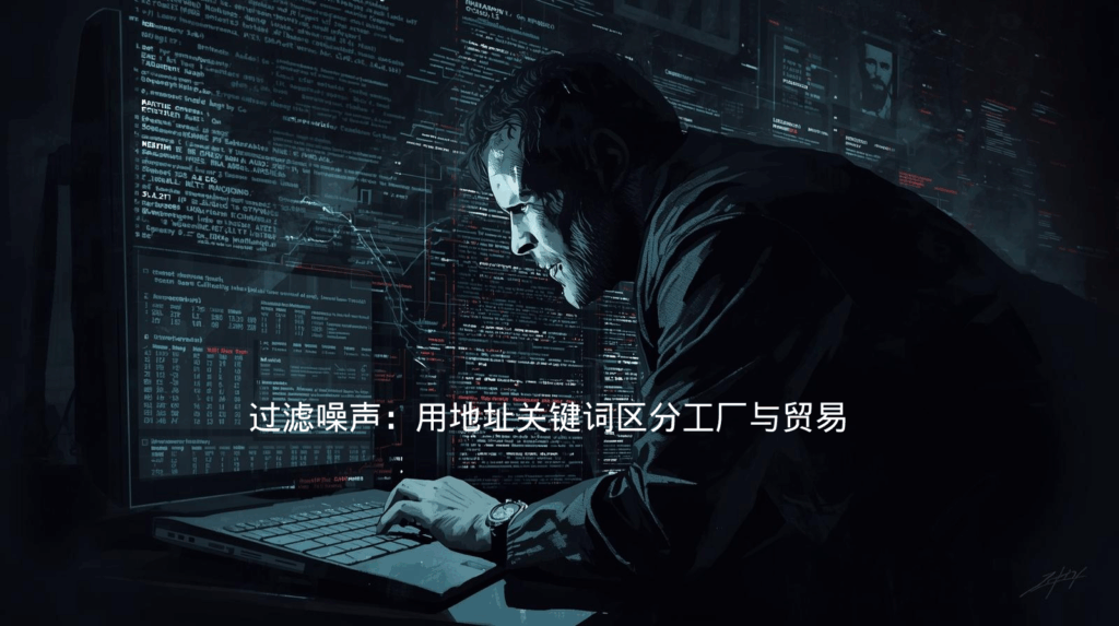 海关数据过滤噪声：用地址关键词区分工厂与贸易