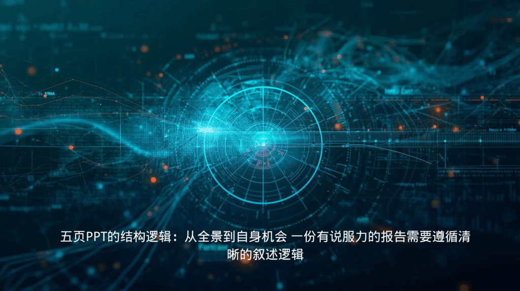 五页PPT的结构逻辑：从全景到自身机会 一份有说服力的报告需要遵循清晰的叙述逻辑海关数据