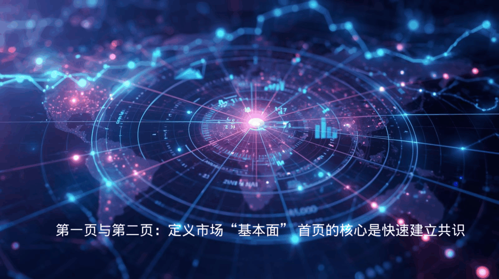 第一页与第二页：定义市场“基本面” 首页的核心是快速建立共识