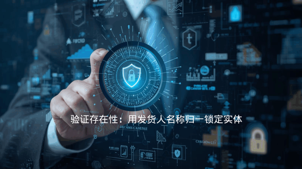 海关数据验证存在性：用发货人名称归一锁定实体