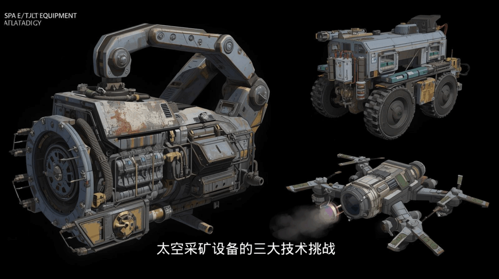太空采矿设备的三大技术挑战