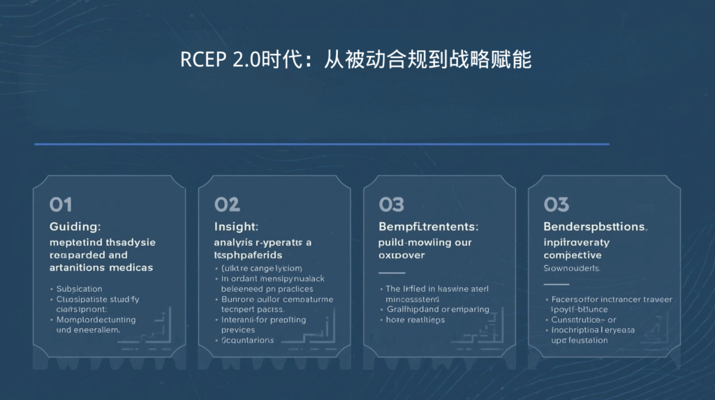 RCEP 2.0时代：从被动合规到战略赋能