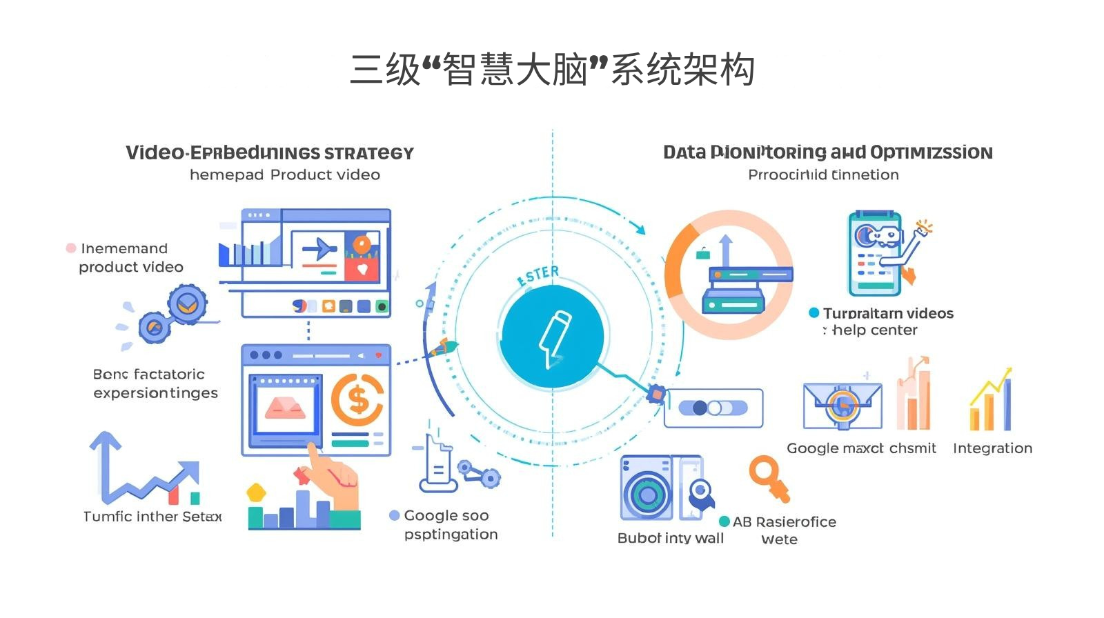 外贸获客软件三级“智慧大脑”系统架构