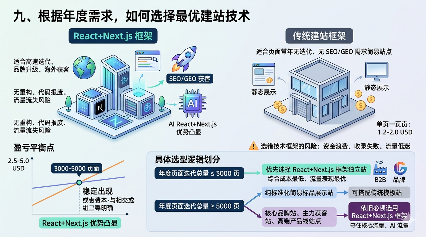 九、根据年度需求，如何选择最优建站技术