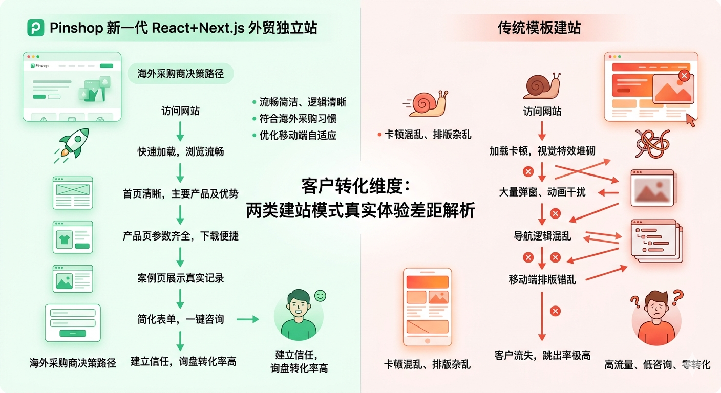 五、客户转化维度:两类建站模式真实体验差距解析