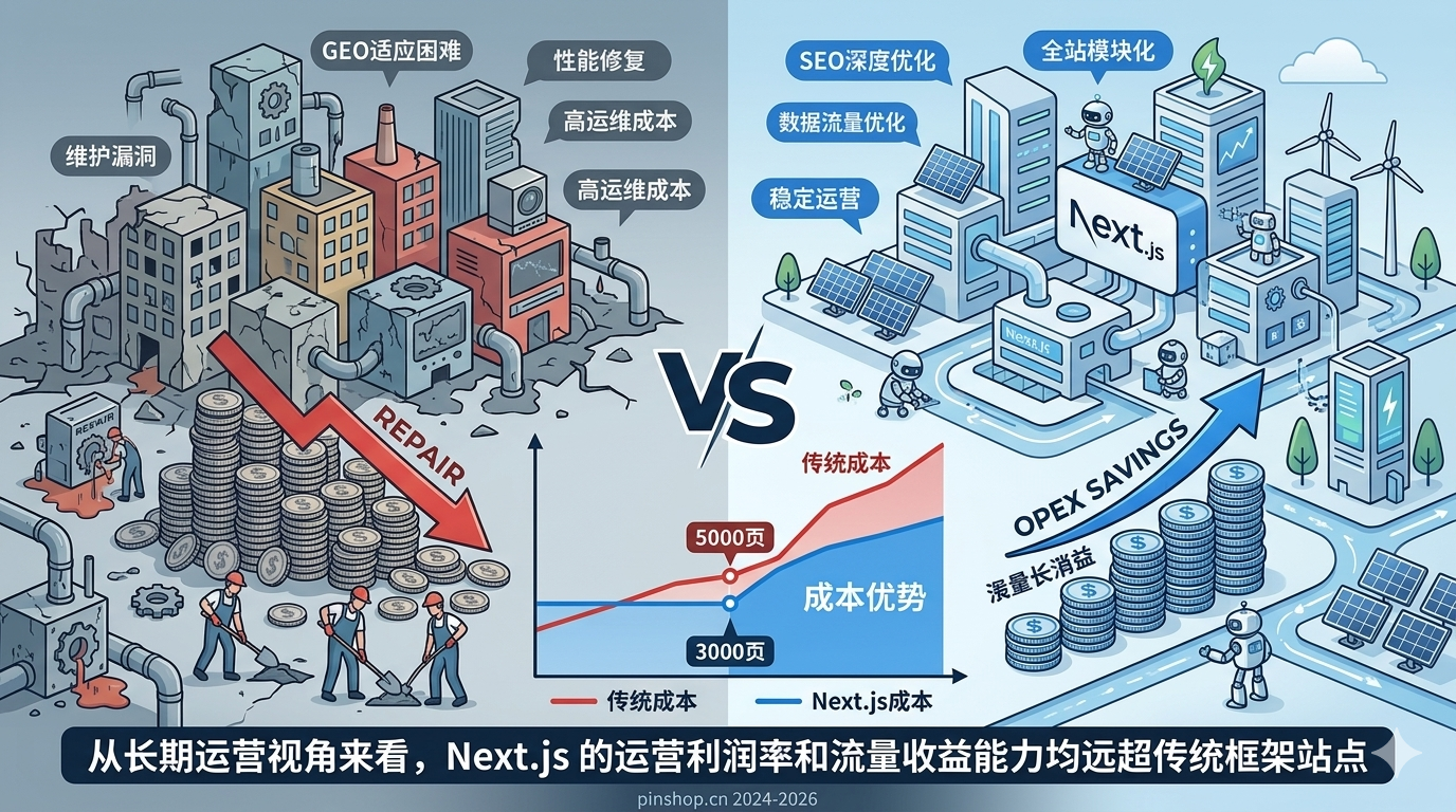 四、Next.js 与传统框架详细成本对比