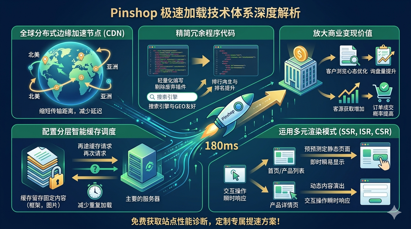三、深度解析 Pinshop 极速加载技术体系，依托超快响应放大商业变现价值