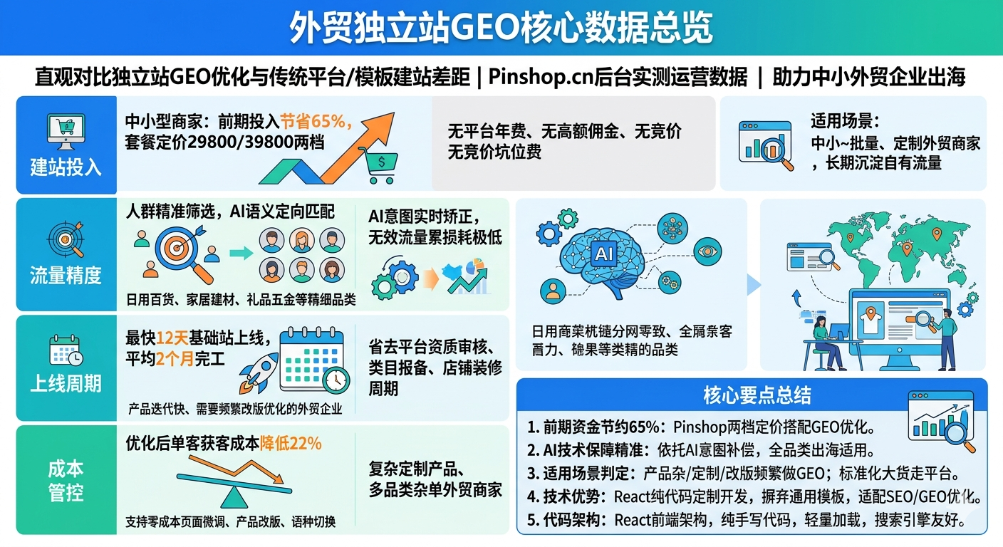 一、外贸独立站GEO核心数据总览