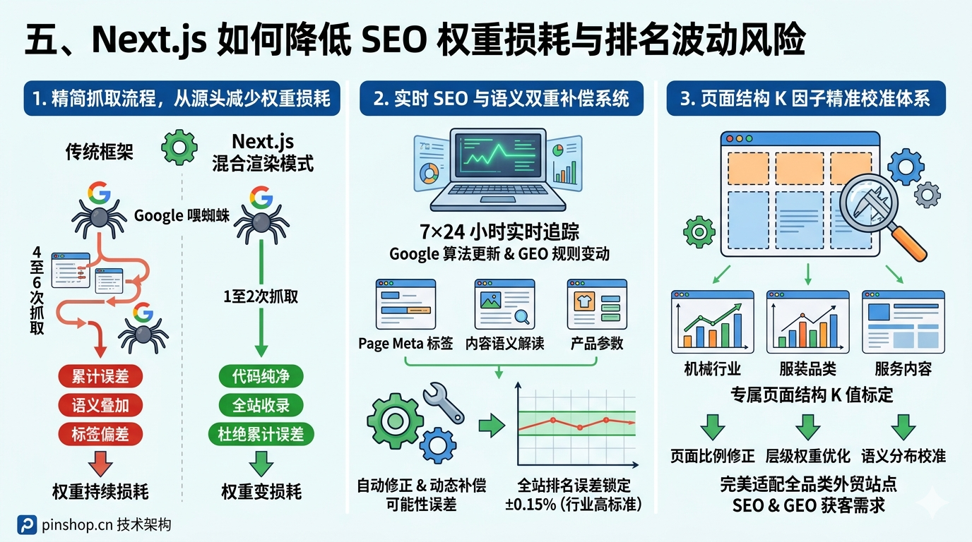 五、Next.js 如何降低 SEO 权重损耗与排名波动风险