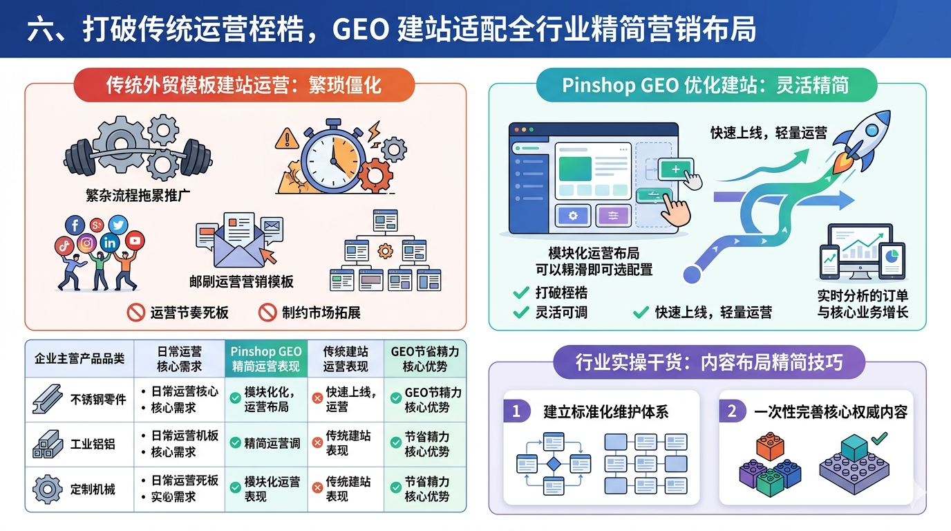 六、打破传统运营桎梏，GEO 建站适配全行业精简营销布局