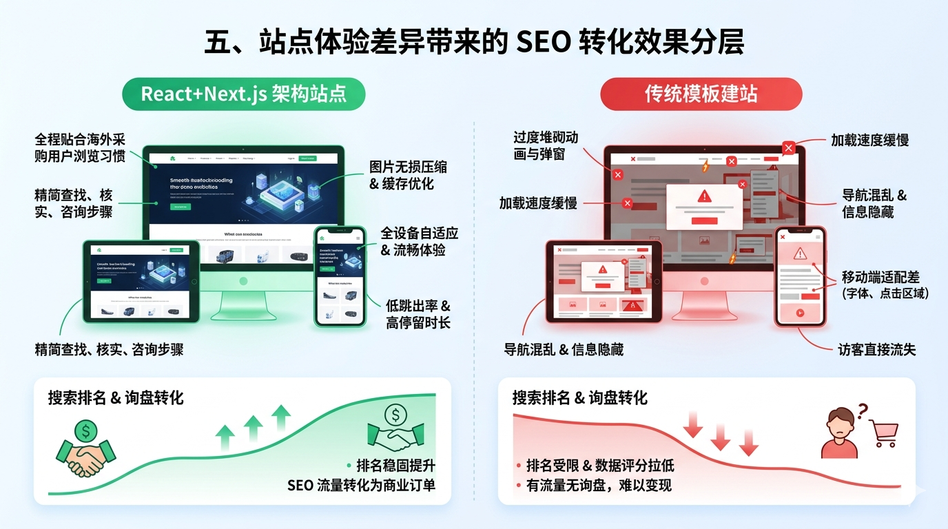 五、站点体验差异带来的 SEO 转化效果分层