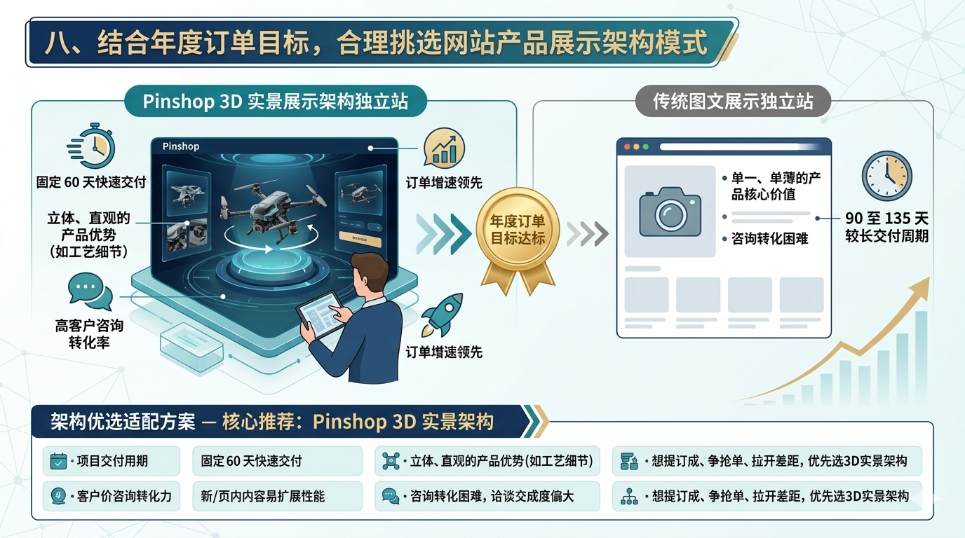 八、结合年度订单目标，合理挑选网站产品展示架构模式