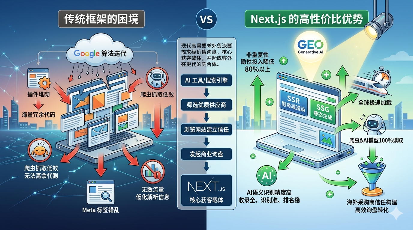 三、为什么 Next.js 在高要求 SEO 场景中性价比更高