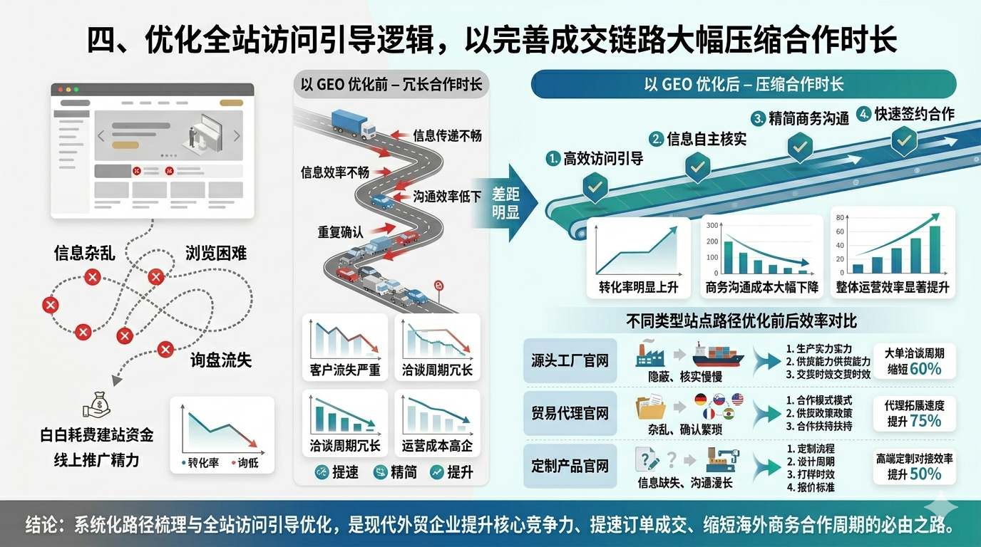 四、优化全站访问引导逻辑，以完善成交链路大幅压缩合作时长