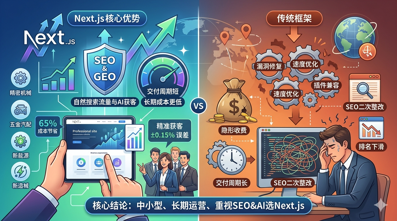 一、Next.js 建站核心数据总览