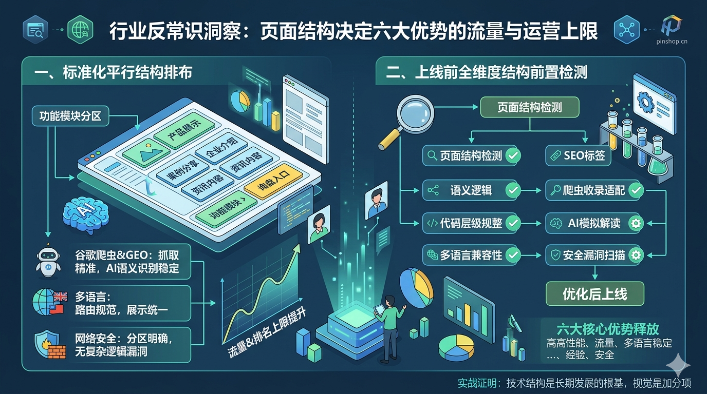 七、行业反常识洞察：页面结构决定六大优势的流量与运营上限