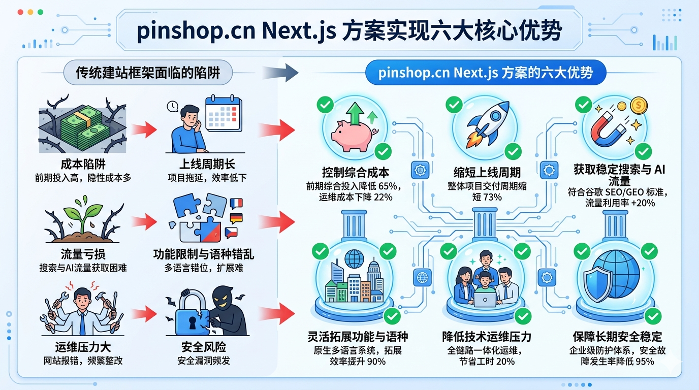 二、pinshop.cn Next.js 方案如何实现六大核心优势
