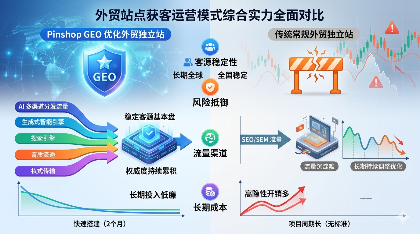 二、两种外贸站点获客运营模式综合实力对比
