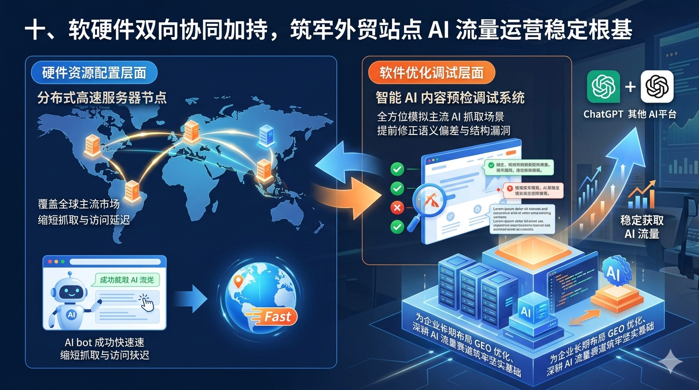 十、软硬件双向协同加持，筑牢外贸站点 AI 流量运营稳定根基