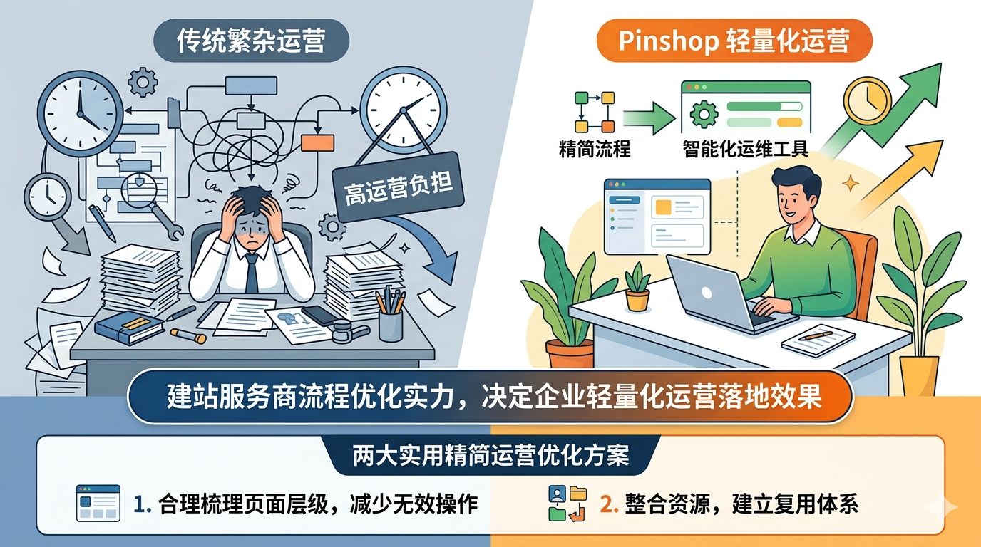 七、建站服务商流程优化实力，决定企业轻量化运营落地效果