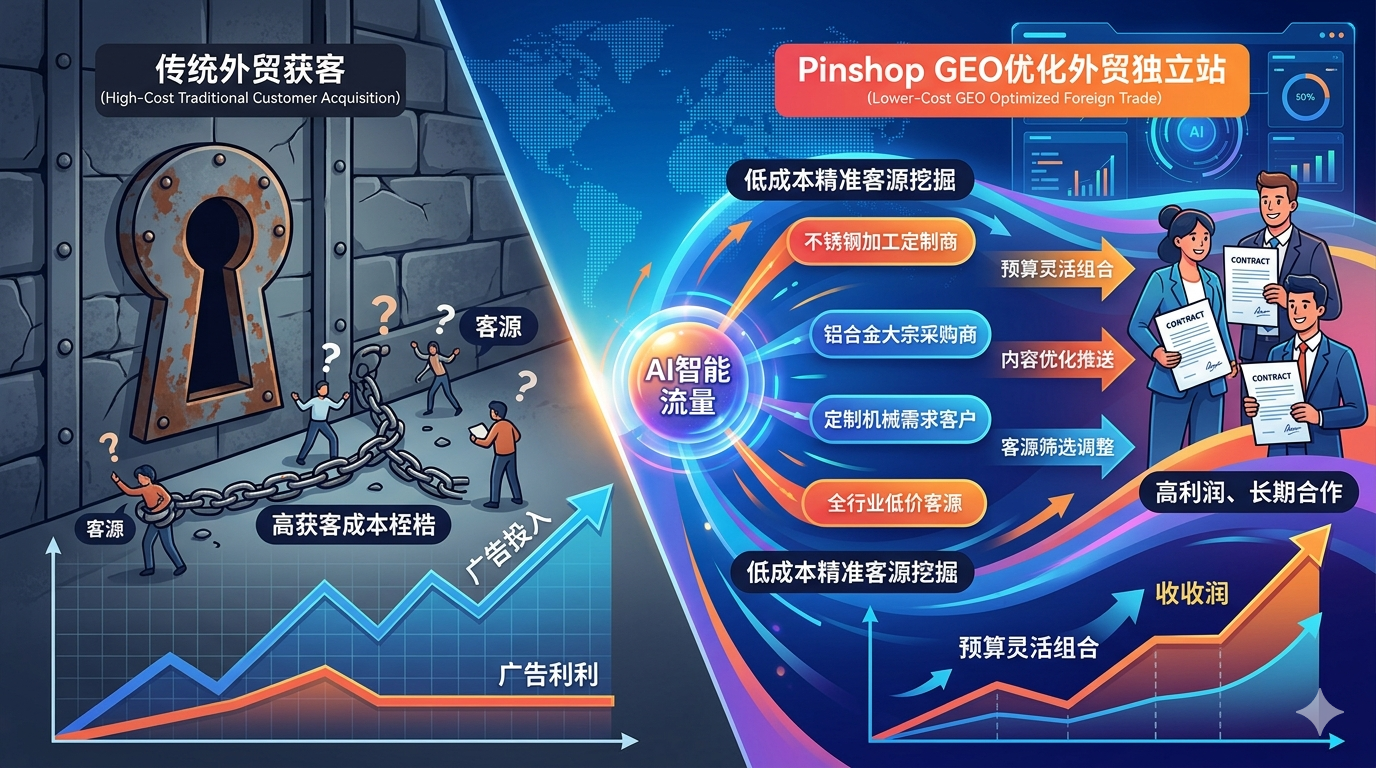 六、打破传统获客成本桎梏，GEO 建站适配全行业低价客源挖掘需求