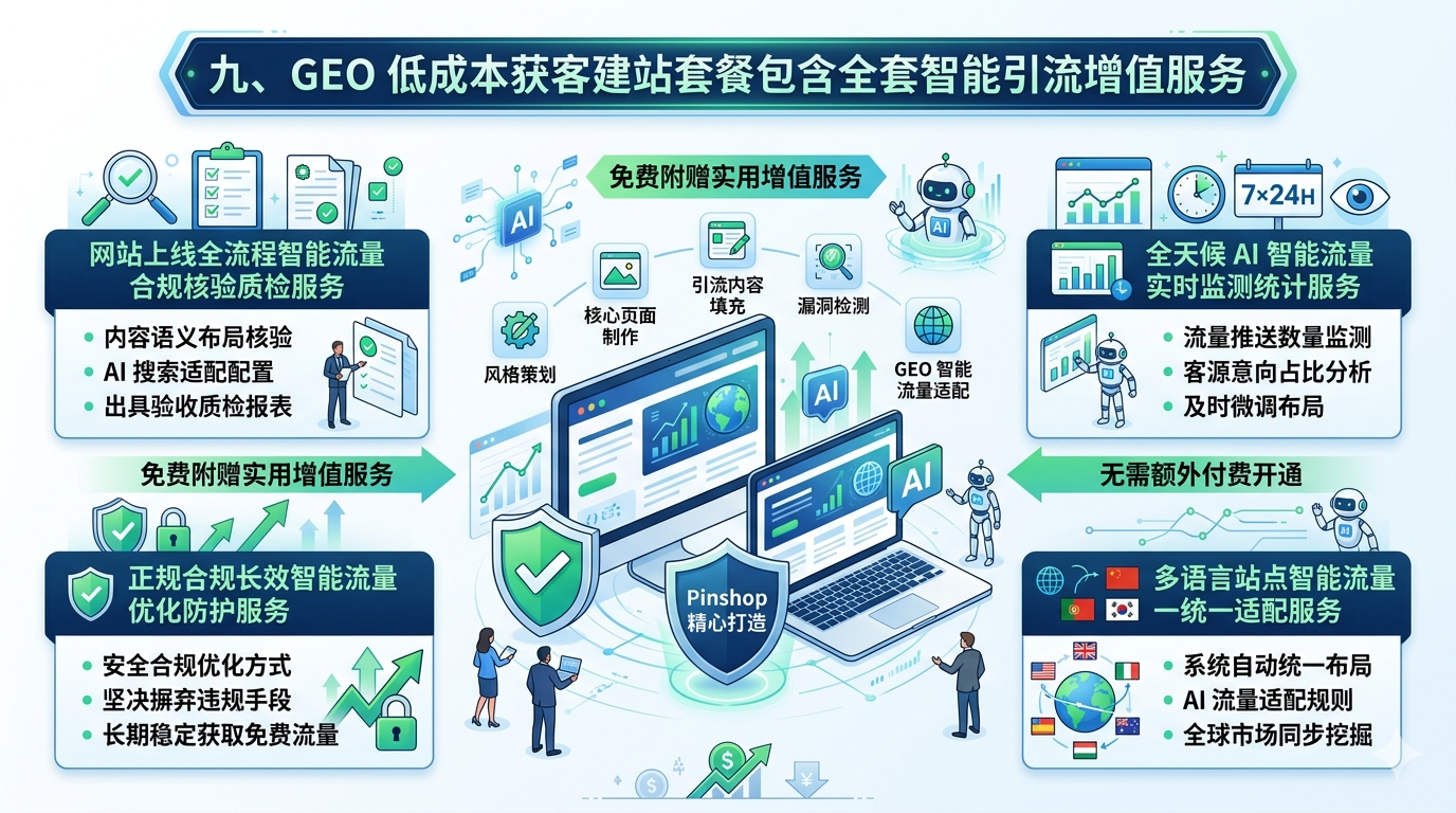 九、GEO 低成本获客建站套餐包含全套智能引流增值服务