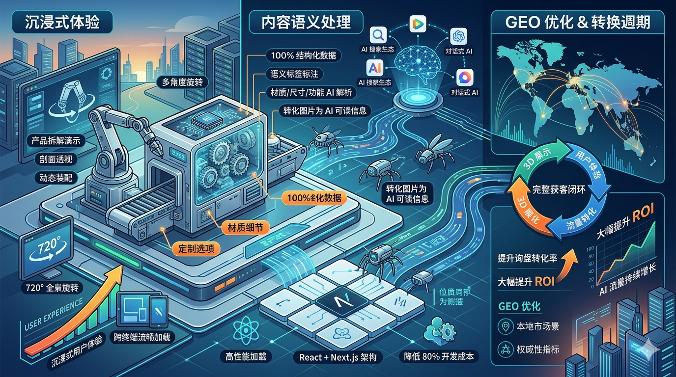 三、高精度获客场景下，3D 可视化结合 Next.js 架构的核心优势