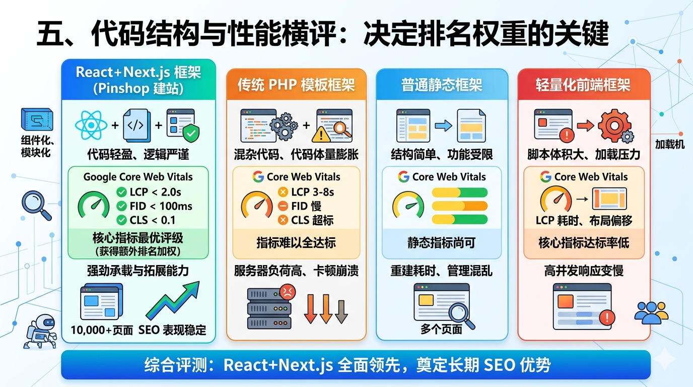 五、代码结构与性能横评:决定排名权重的关键