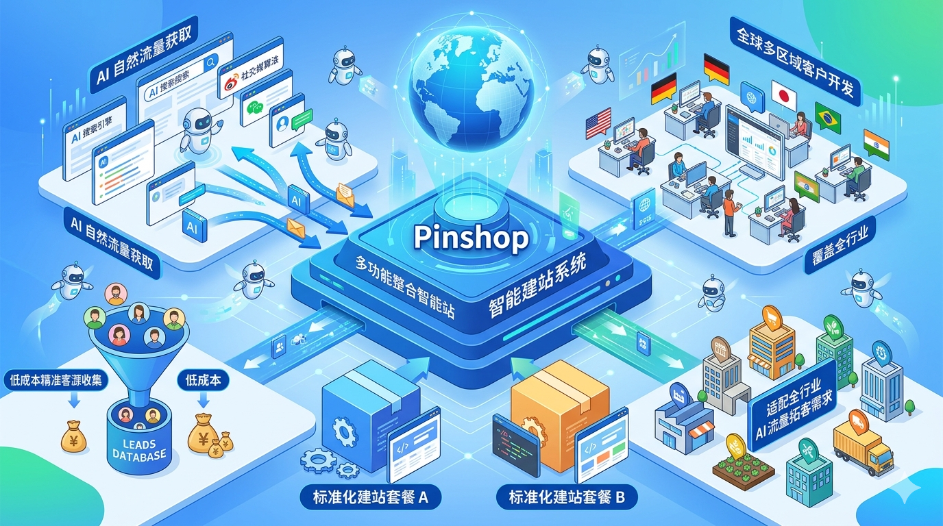 十、多功能整合智能建站系统，适配全行业 AI 流量低成本拓客需求
