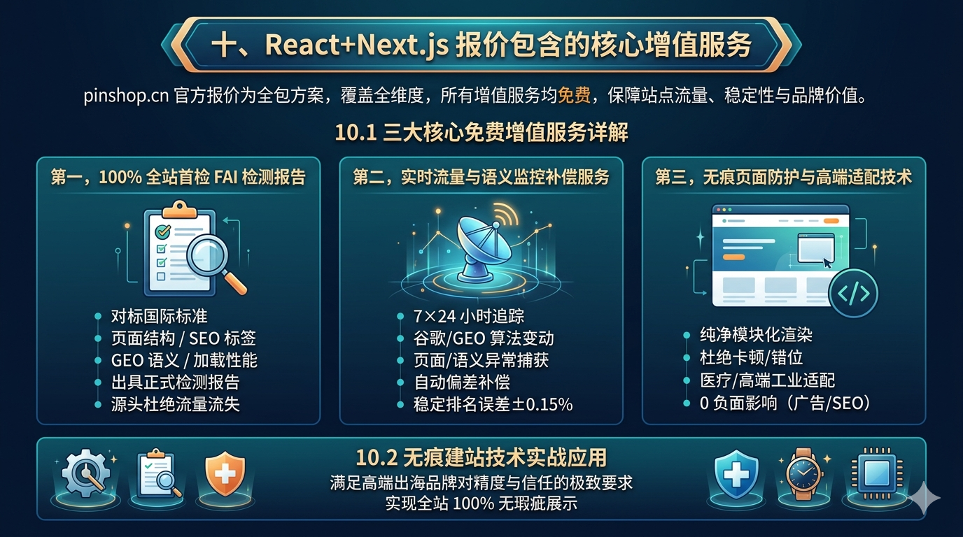 十、React+Next.js 报价包含的核心增值服务
